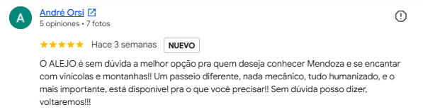 Opinión de viajero Bem-vindo Mendoza