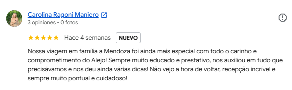 Reseña de viajero de Bem-vindo Mendoza