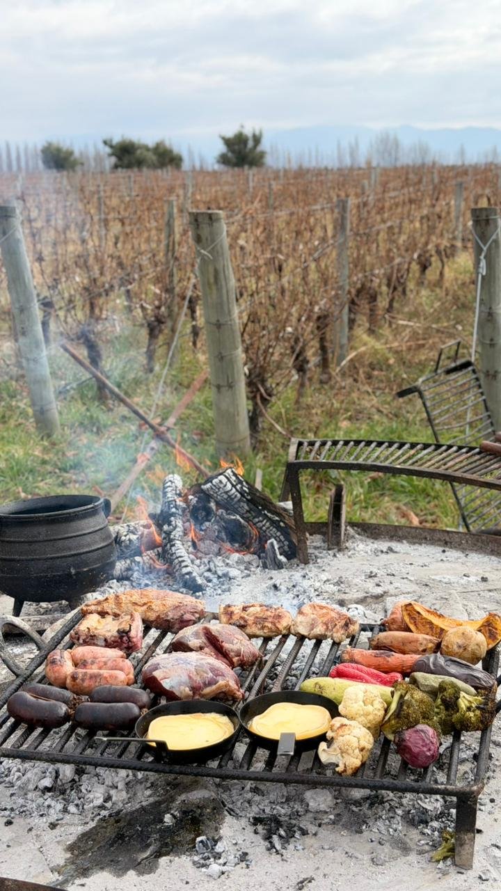 Asado en bodega de Mendoza